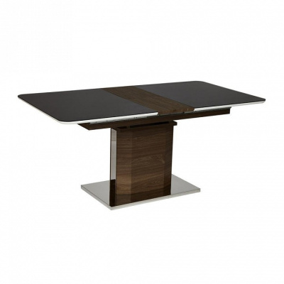 Стол RADCLIFFE( Mod. EDT-VG002) мдф high glossy, закаленное стекло, 120/150x80x75, коричневый, стекло черное фото Стол RADCLIFFE( Mod. EDT-VG002) мдф high glossy, закаленное стекло, 120/150x80x75, коричневый, стекло черное. Фото №2