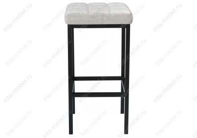 Барный стул Лофт кожзам серый мрамор / черный матовый фото Барный стул Лофт кожзам серый мрамор / черный матовый. Фото №2