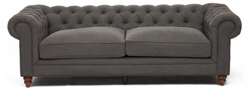 Диван Secret De Maison Chesterfield (mod. 5137-60) дерево береза, ткань: хлопок, 240*96*76см, серый / AJ808-12. Фото №1