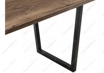 Стол деревянный Эльпатия 150 дуб велингтон / черный матовый. Фото