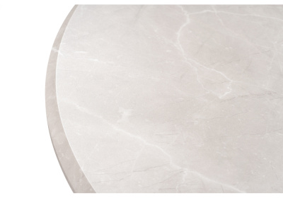 Стол деревянный Абилин 90 мрамор светло-серый / белый матовый. Фото