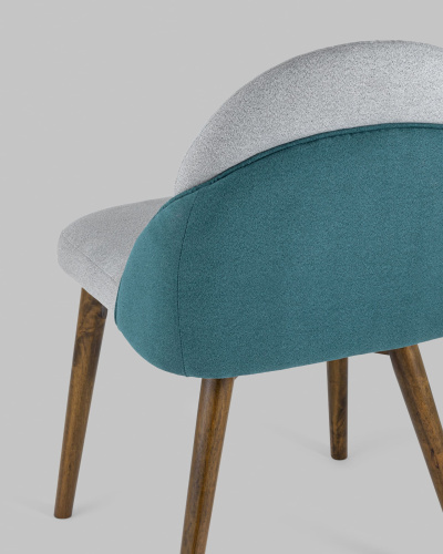 Стул HELGA светло-серый/бирюзовый 2 шт.. Фото №8