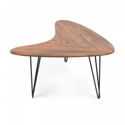 Стол журнальный WOLCOT МДФ/металл, 90*120*46,5 см, Дуб Американский (ножки черные) фото Стол журнальный WOLCOT МДФ/металл, 90*120*46,5 см, Дуб Американский (ножки черные). Фото №2