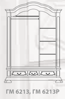 Шкаф для платья и белья Босфор-Люкс ГМ 6213Р. Фото №2