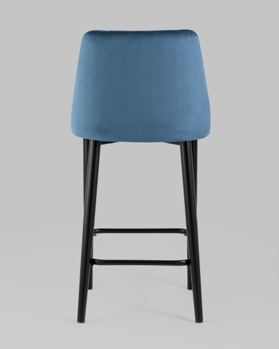 Стул полубарный Диего велюр пыльно-синий. Фото №6