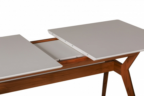 Стол Нарвик раскладной 120-160 ОРЕХ-Белый. Фото №7