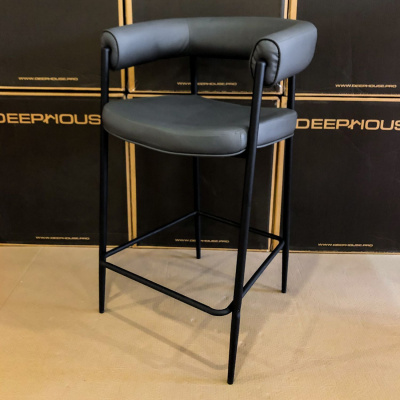 Стул полубарный  Манчестер темно-серый. Фото №3