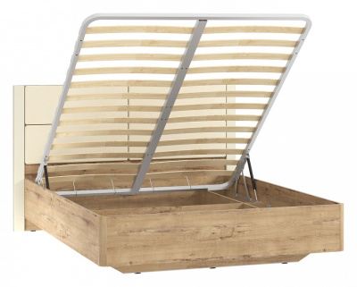 Кровать Livorno  НМ 040.52, к/з Бум милк, Софт Панакота, Дуб Бунратти. Фото №2