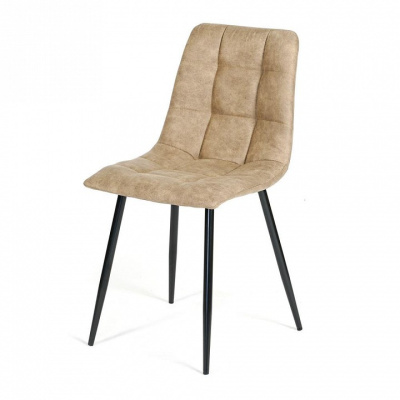 Стул  CHILLY (mod. 7094) металл,ткань наппа, 46 х 54 х 89 х 50 см, светло-коричневый/черный, PK-01 (поставляется по 4 шт). Фото №2