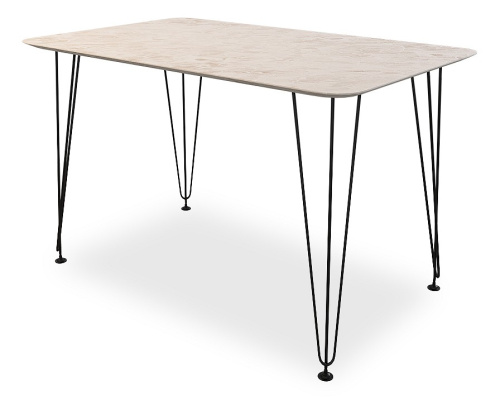 Антей 1 Стол (обеденный) камень светлый/черный. Фото №1