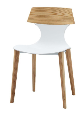 Стул DC-S083 белый/бук. Фото №3