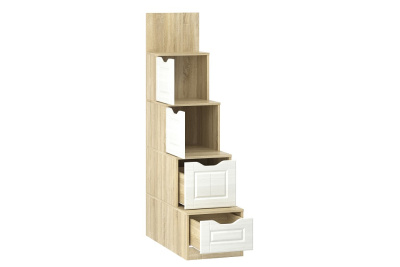 Оливия НМ 011.64 М Стеллаж Белое дерево, Дуб Сонома. Фото